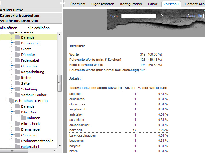 Screenshot Backend